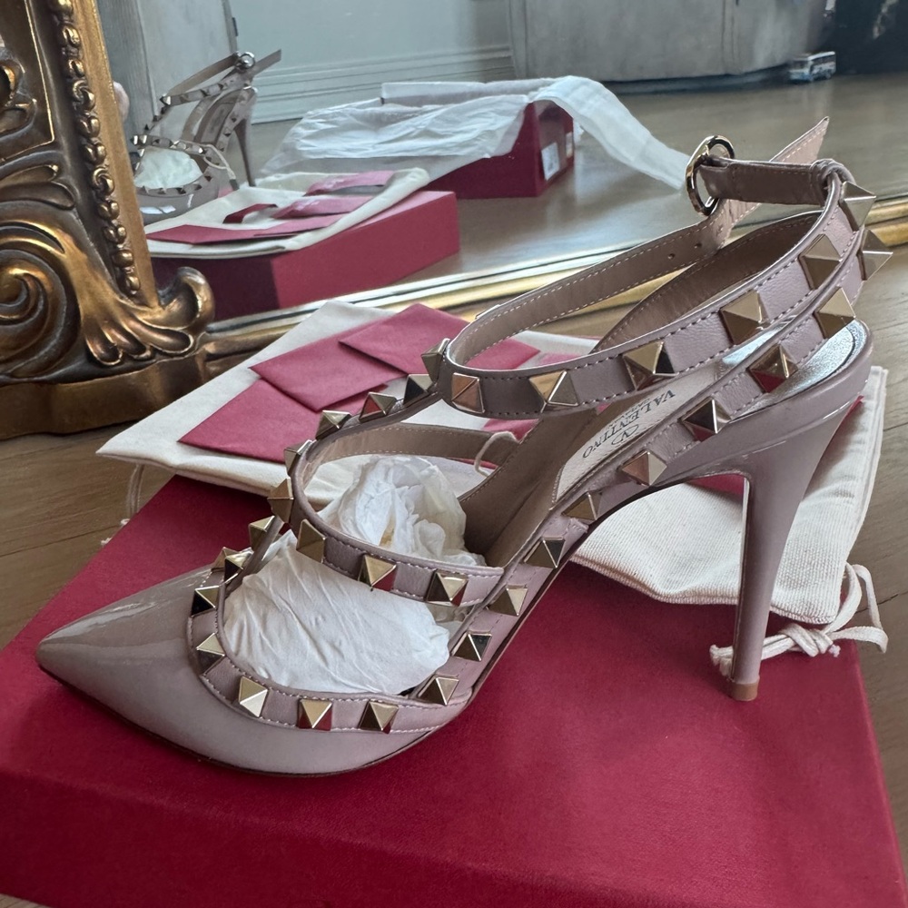 Valentino Studded Blush Heels